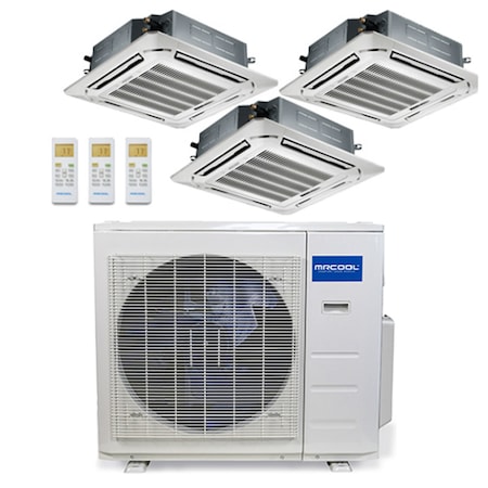 Mrcool 48K BTU Ductless Mini-Split Air Conditioner/Heat Pump, 25 ft. MULTI348HP230CC02AKIT25